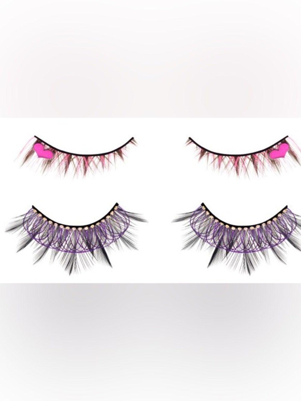 Shu Uemura Purple and Pink Accent Decorative False Eyelashes